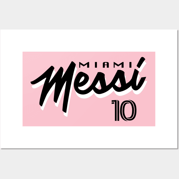 Inter Miami Messi Football Design Wall Art by FanSwagUnltd